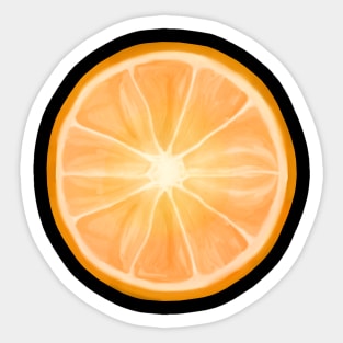 Orange Citrus Circle Slice Sticker